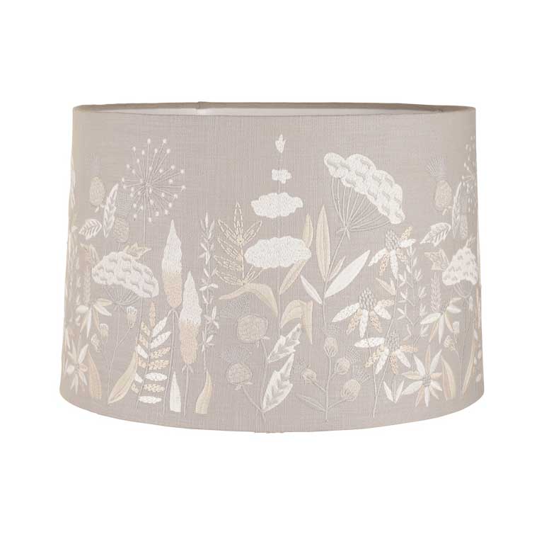 Hand Stitched Tapered Lampshade – Cloud (Taupe, Pearl & White) – 30 x 33 x 24 cm