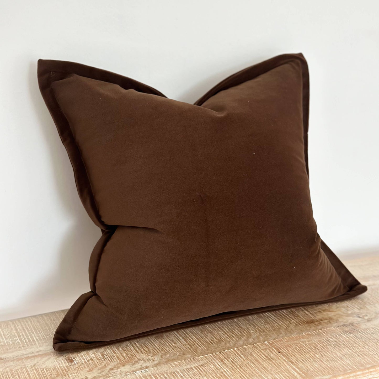 Dark Brown Cushion 45x45cm – Feather-Filled