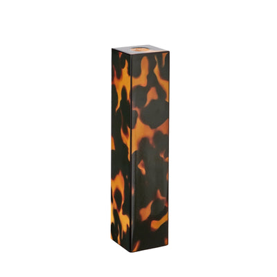 Large Faux Tortoiseshell Candlestick - High Gloss Lacquer