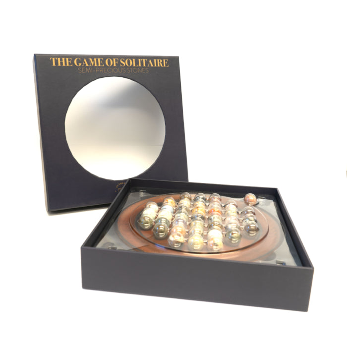 38 Hand-Made Marble Solitaire Set