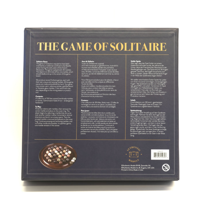 38 Hand-Made Marble Solitaire Set