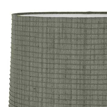 Simple Tapered Lampshade โ Ribbed Cotton in Soft Green | 36cm x 39cm x 26cm