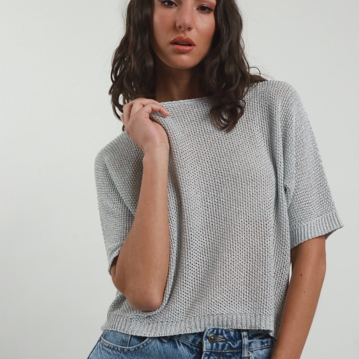 Pebble Lurex Sweater | Sparkle & Comfort