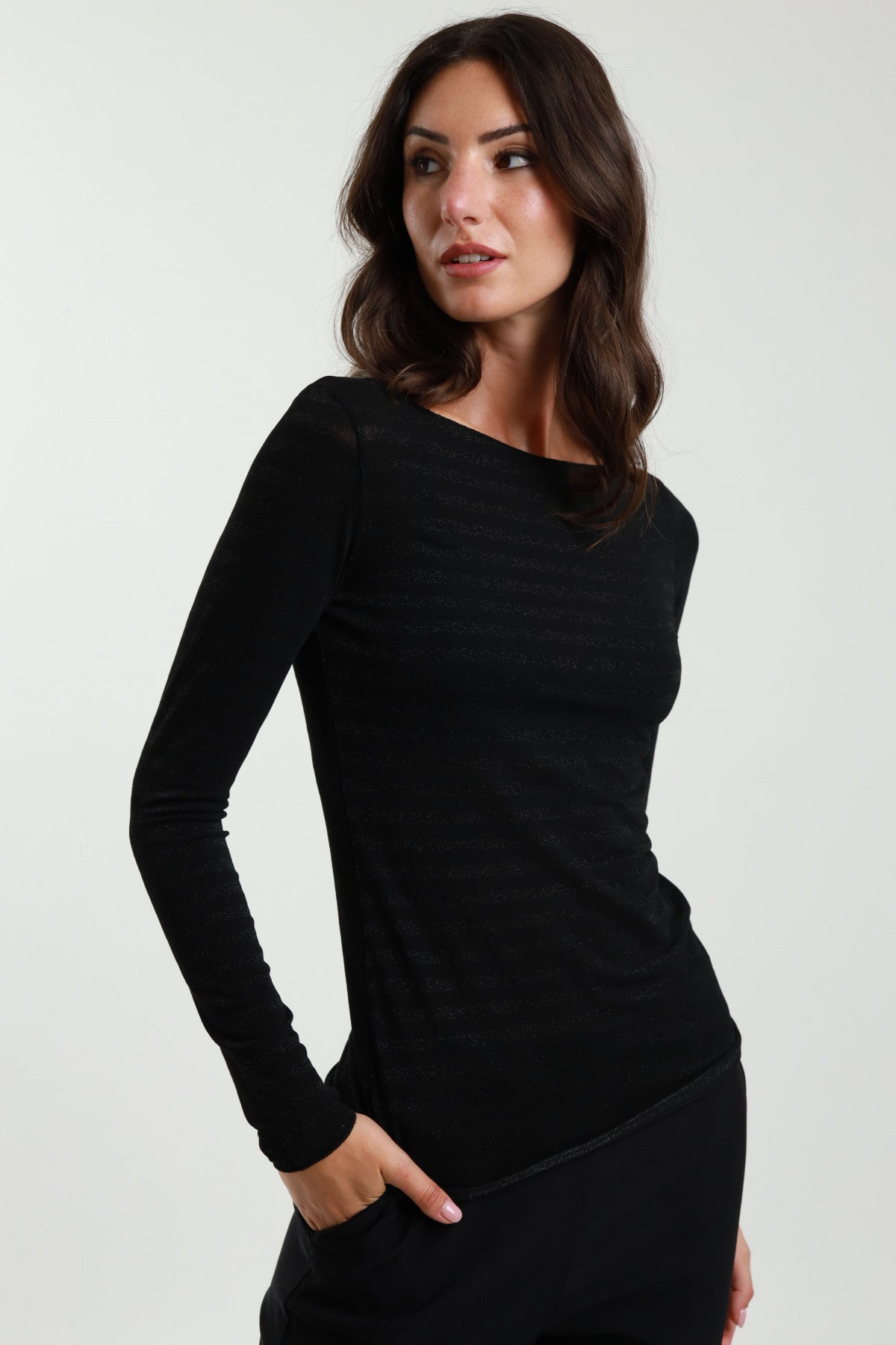 Lurex Sweater Black-One Size