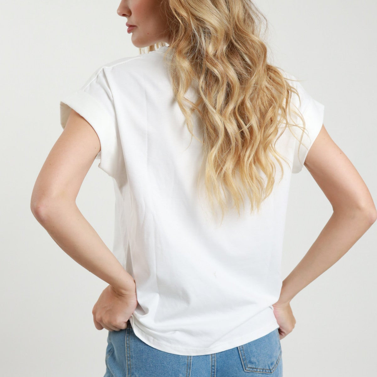 Blueberry Stretch Cotton T-Shirt – 90% Cotton 10% Elastane | Soft & Breathable Fit