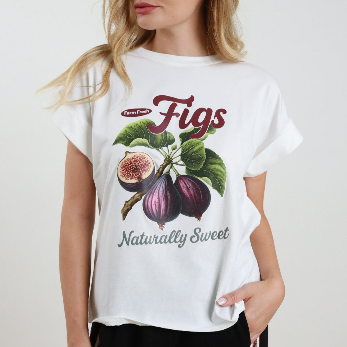 Fig Stretch Cotton T-Shirt – 90% Cotton 10% Elastane | Soft & Breathable Fit