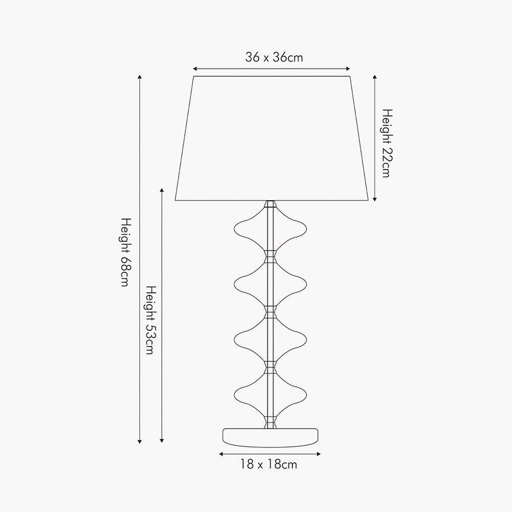 Gabby Metal and Grey Glass Table Lamp for sale - Woodcock and Cavendish