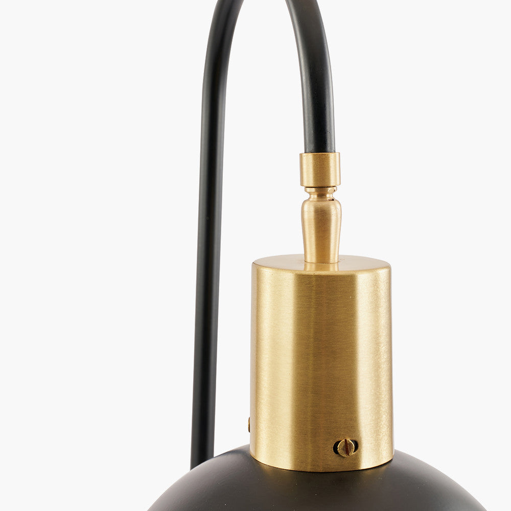 Mayfair Matt Black Domed Task Table Lamp for sale - Woodcock and Cavendish