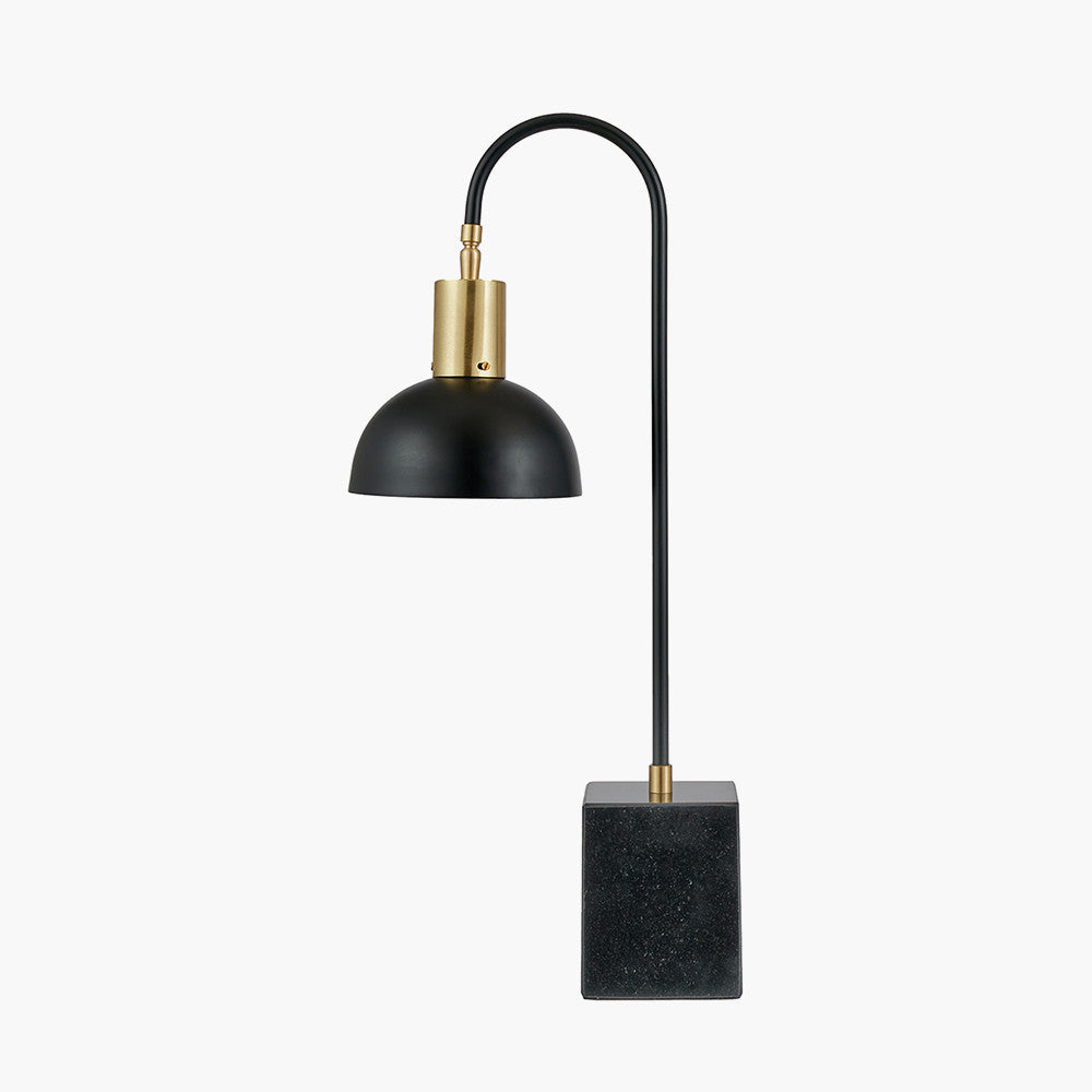 Mayfair Matt Black Domed Task Table Lamp for sale - Woodcock and Cavendish