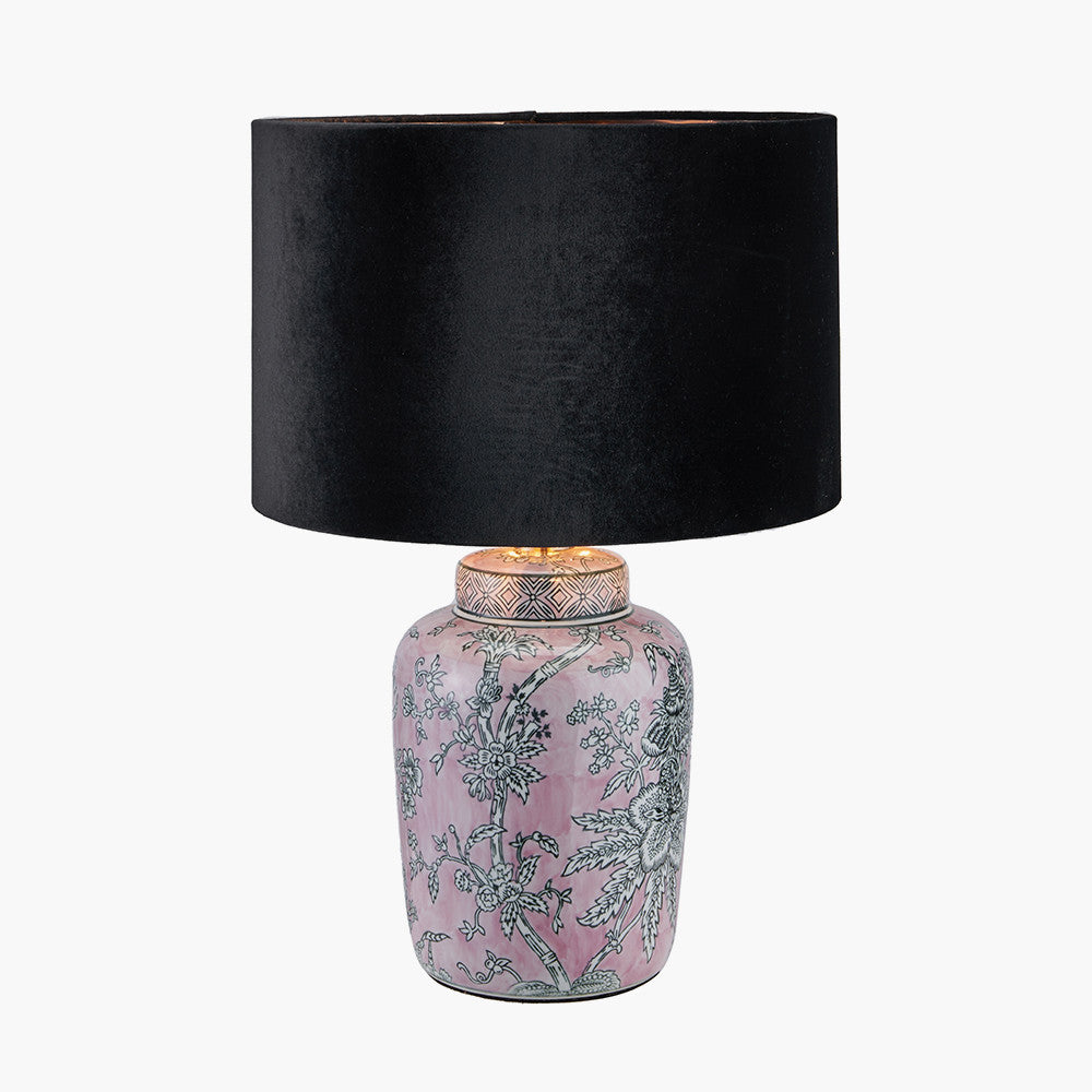 Alicia Pink Floral Ceramic Table Lamp for sale - Woodcock and Cavendish