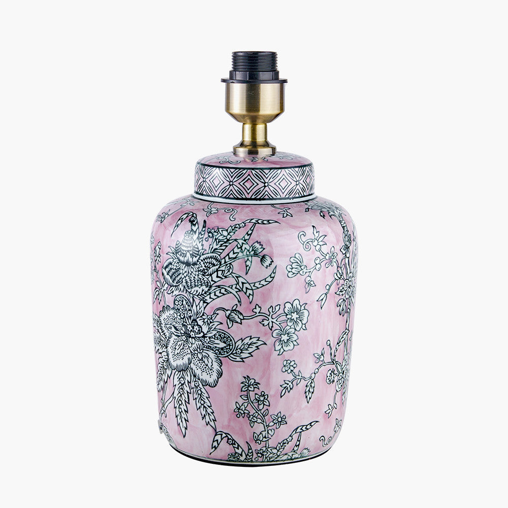 Alicia Pink Floral Ceramic Table Lamp for sale - Woodcock and Cavendish