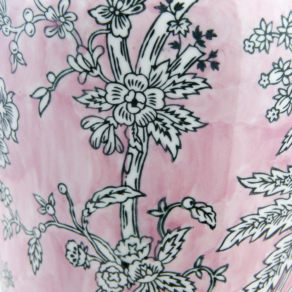 Alicia Pink Floral Ceramic Table Lamp for sale - Woodcock and Cavendish