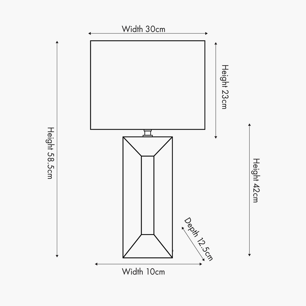 Block Black Ceramic Tall Table Lamp for sale - Woodcock and Cavendish
