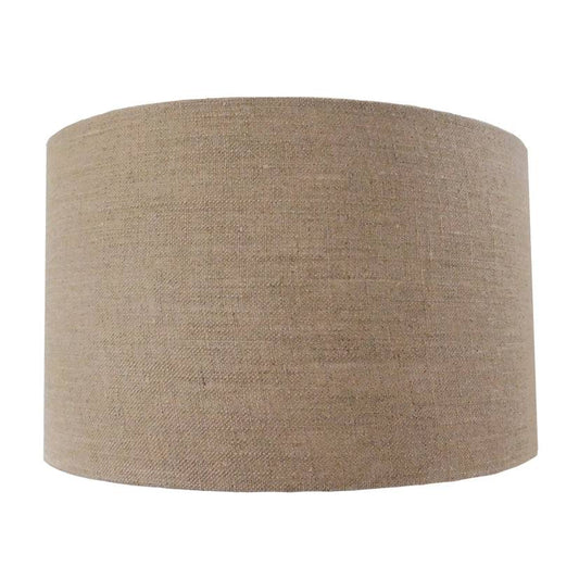 30cm Natural Linen Cylinder Shade for sale - Woodcock and Cavendish