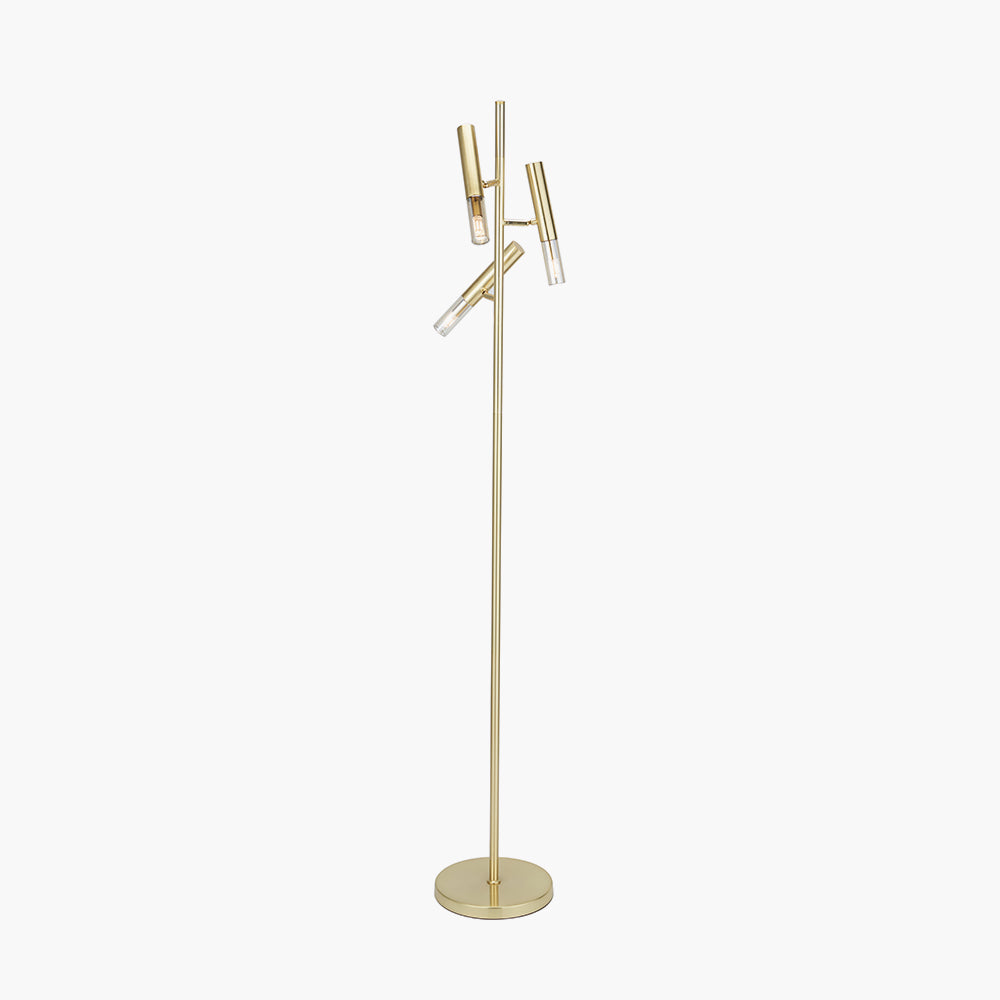 Harper Gold Metal 3 Light Floor Lamp for sale - Woodcock and Cavendish