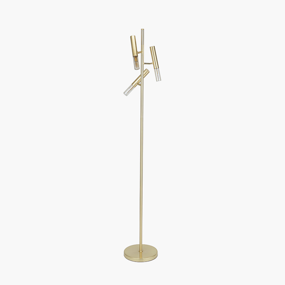 Harper Gold Metal 3 Light Floor Lamp for sale - Woodcock and Cavendish