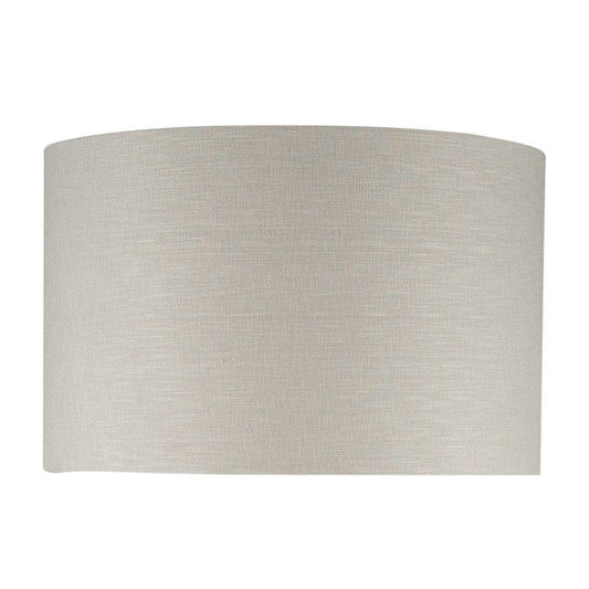 35cm Grey Self Lined Linen Drum Shade for sale - Woodcock and Cavendish