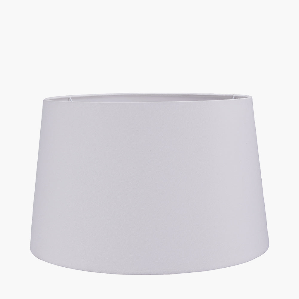 Winston 45cm White Handloom Tapered Cylinder Shade for sale - Woodcock and Cavendish
