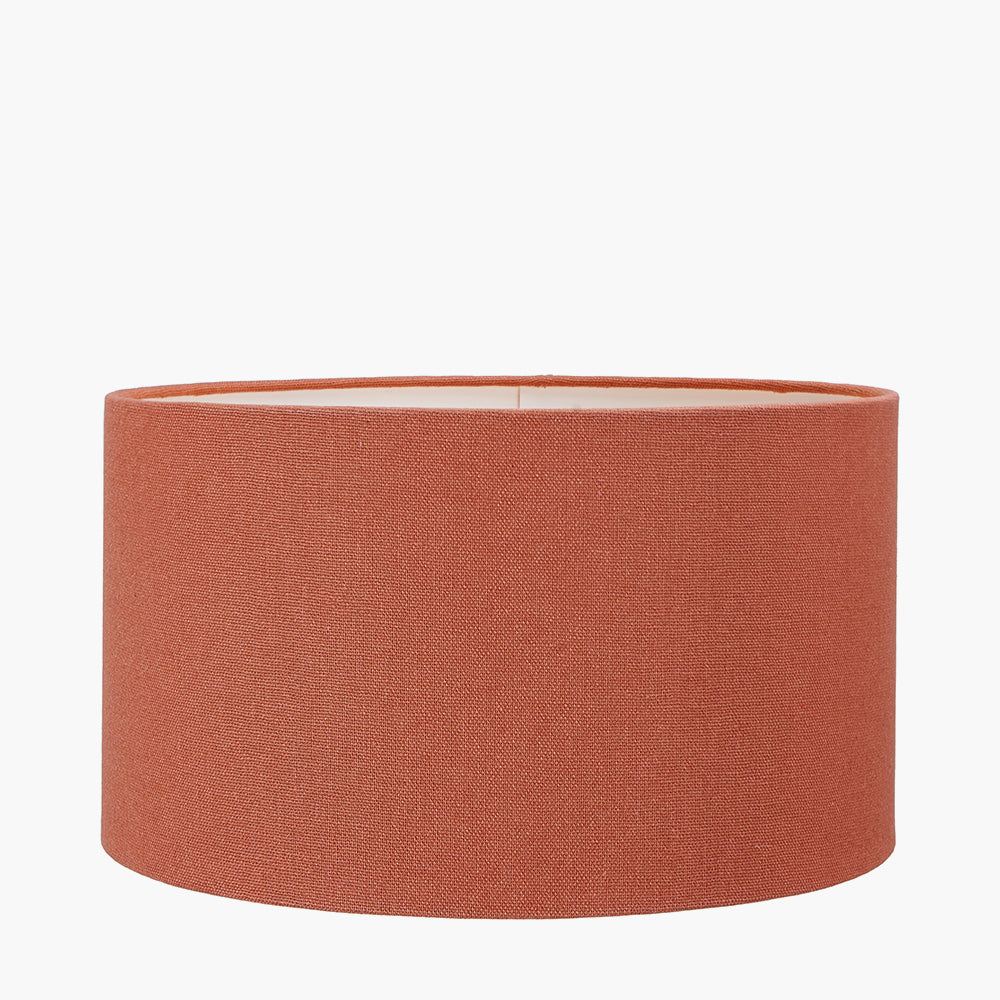 Henry 30cm Tobacco Handloom Cylinder Shade for sale - Woodcock and Cavendish