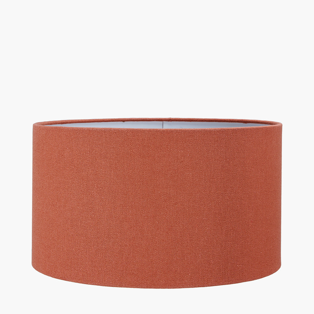 Henry 30cm Tobacco Handloom Cylinder Shade for sale - Woodcock and Cavendish