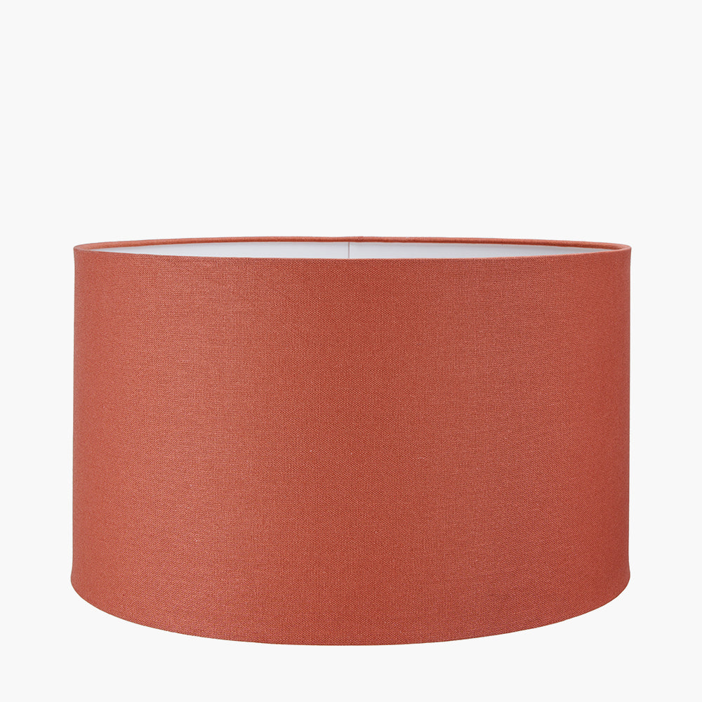 Henry 45cm Tobacco Handloom Cylinder Shade for sale - Woodcock and Cavendish