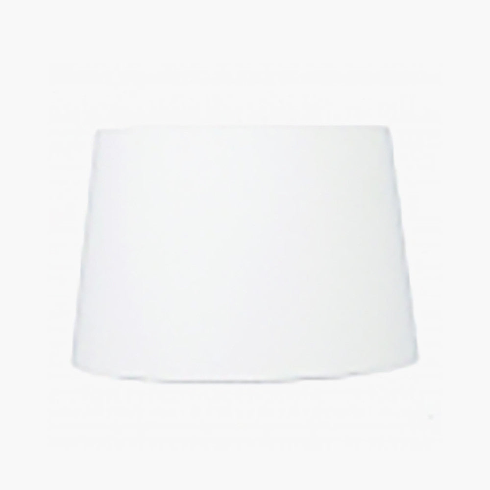 Pelham 15cm White Handloom Tapered Lemon Clip Shade for sale - Woodcock and Cavendish
