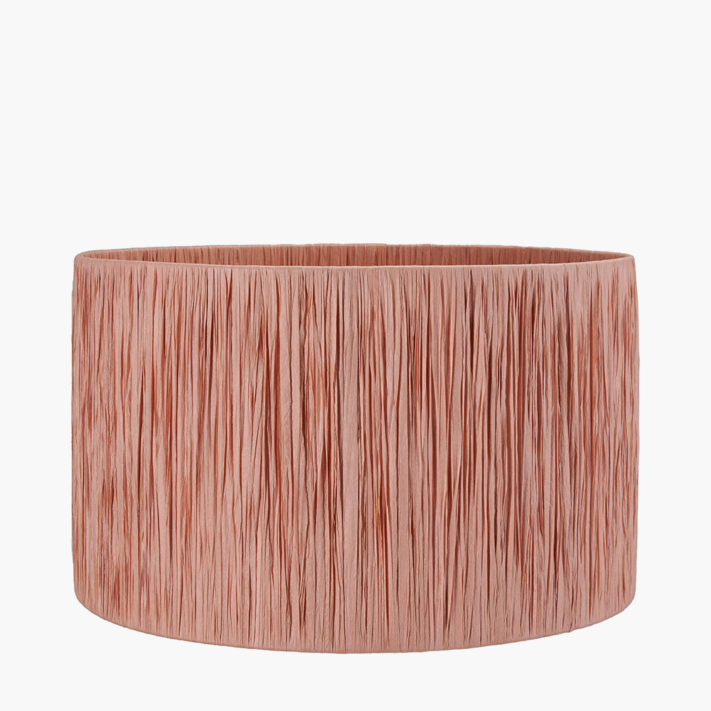 Tilia 35cm Apricot Raffia Cylinder Shade for sale - Woodcock and Cavendish