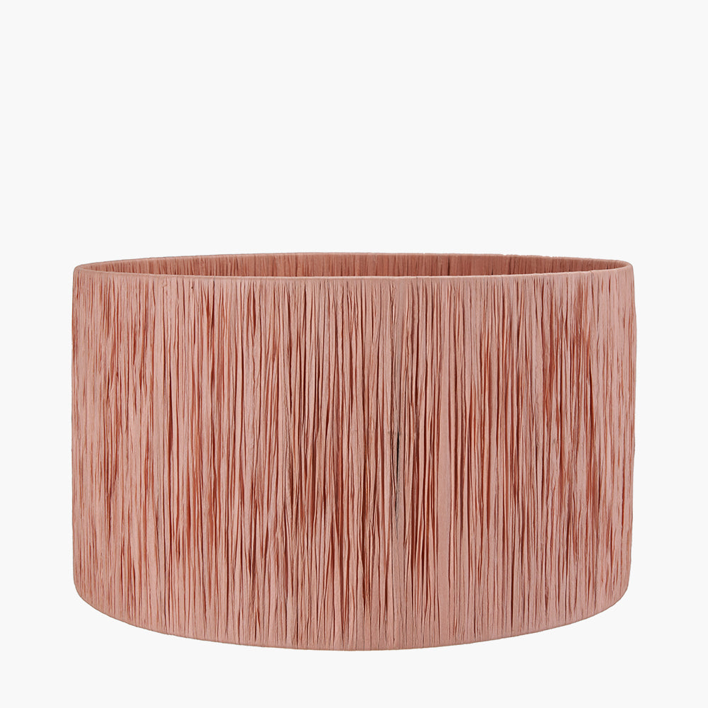Tilia 40cm Apricot Raffia Cylinder Shade for sale - Woodcock and Cavendish