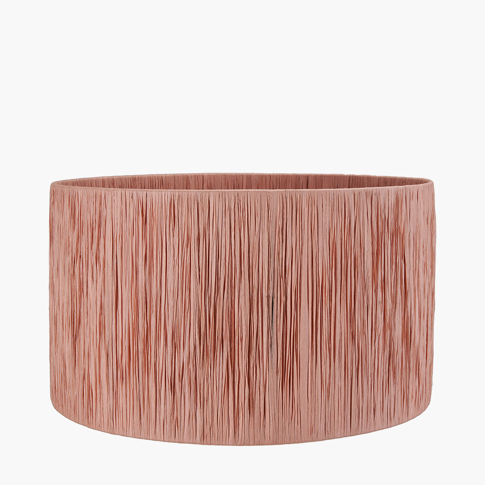 Tilia 40cm Apricot Raffia Cylinder Shade for sale - Woodcock and Cavendish