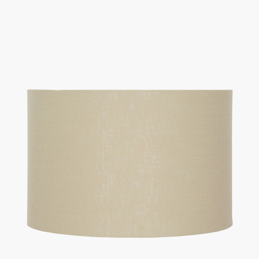 Lino 25cm Butterscotch Self Lined Linen Drum Shade for sale - Woodcock and Cavendish