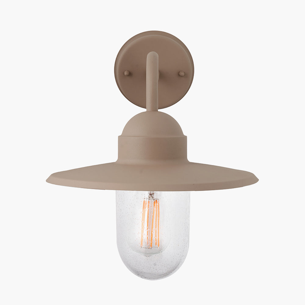 Lilium Taupe Metal and Glass Fisherman Wall Light for sale - Woodcock and Cavendish