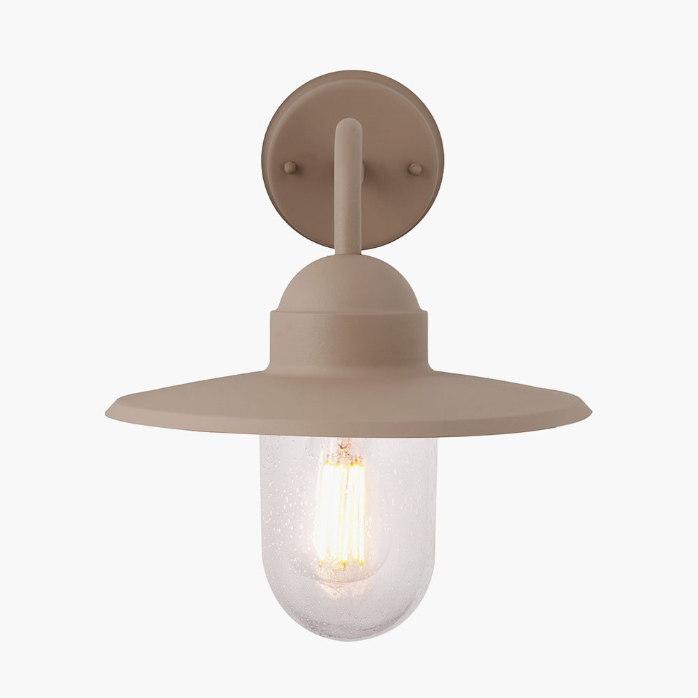 Lilium Taupe Metal and Glass Fisherman Wall Light for sale - Woodcock and Cavendish