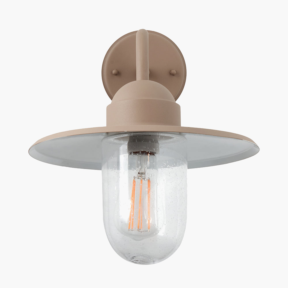Lilium Taupe Metal and Glass Fisherman Wall Light for sale - Woodcock and Cavendish