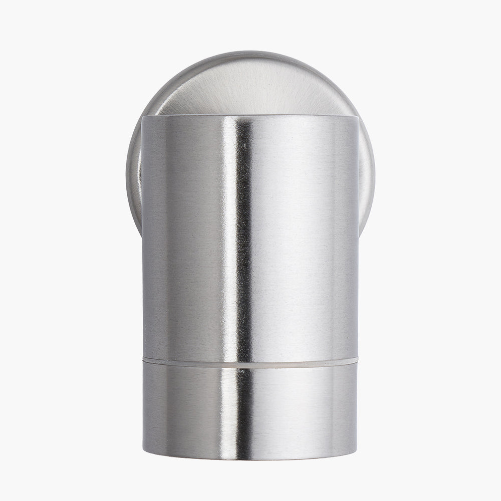 Lantana Brushed Steel Metal Fixed Spot Wall Light for sale - Woodcock and Cavendish