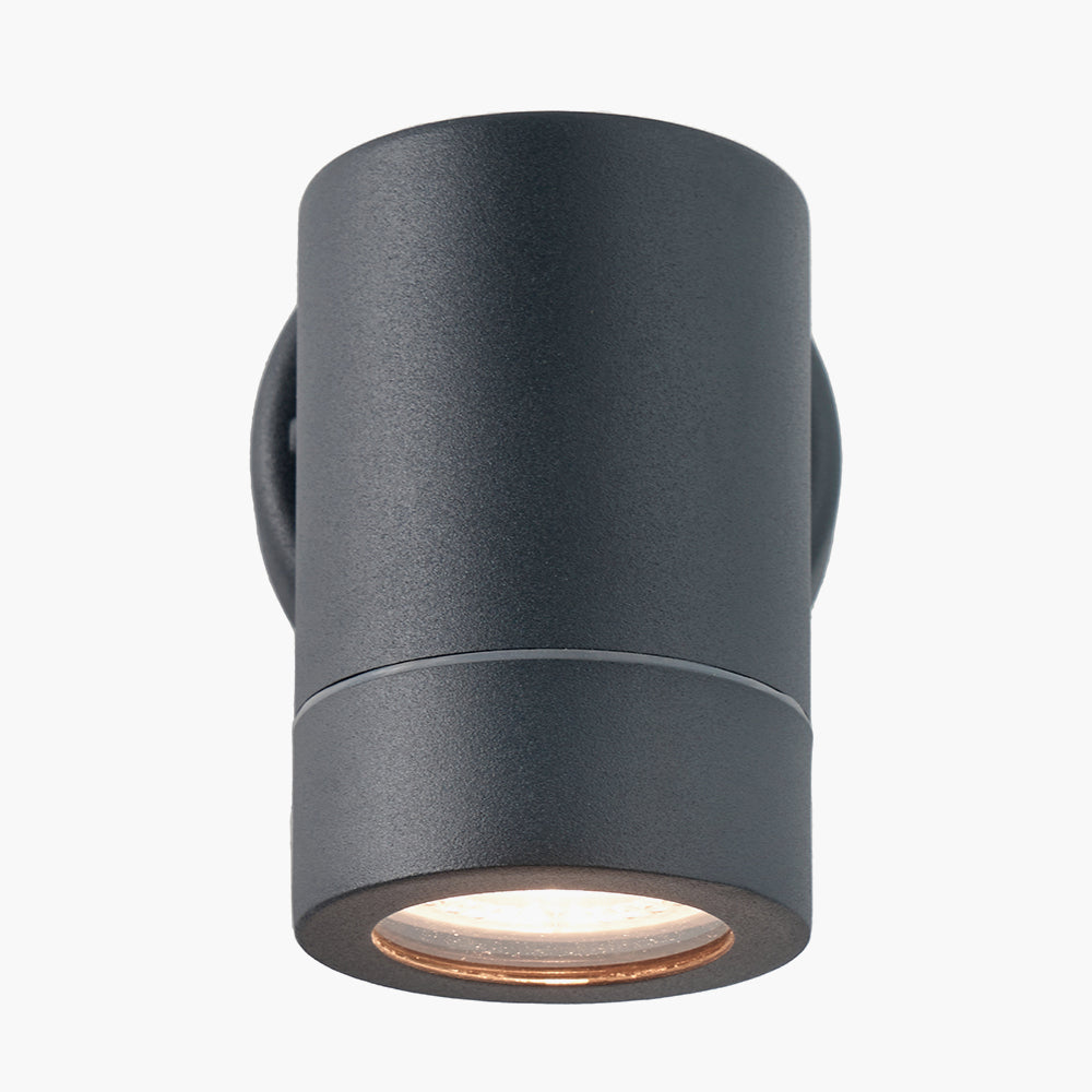 Lantana Dark Grey Metal Fixed Spot Wall Light for sale - Woodcock and Cavendish