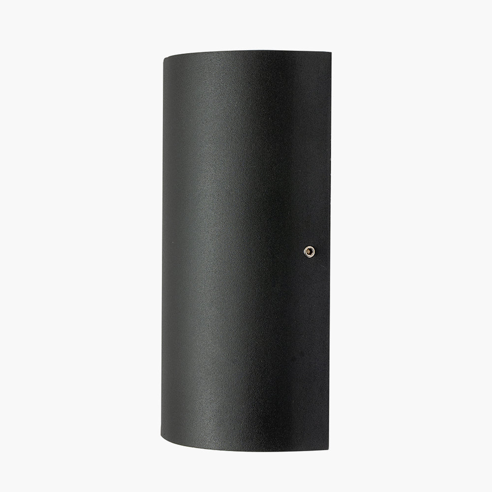 Hydra Dark Grey Metal Rounded Outdoor Dual Wall Light for sale - Woodcock and Cavendish