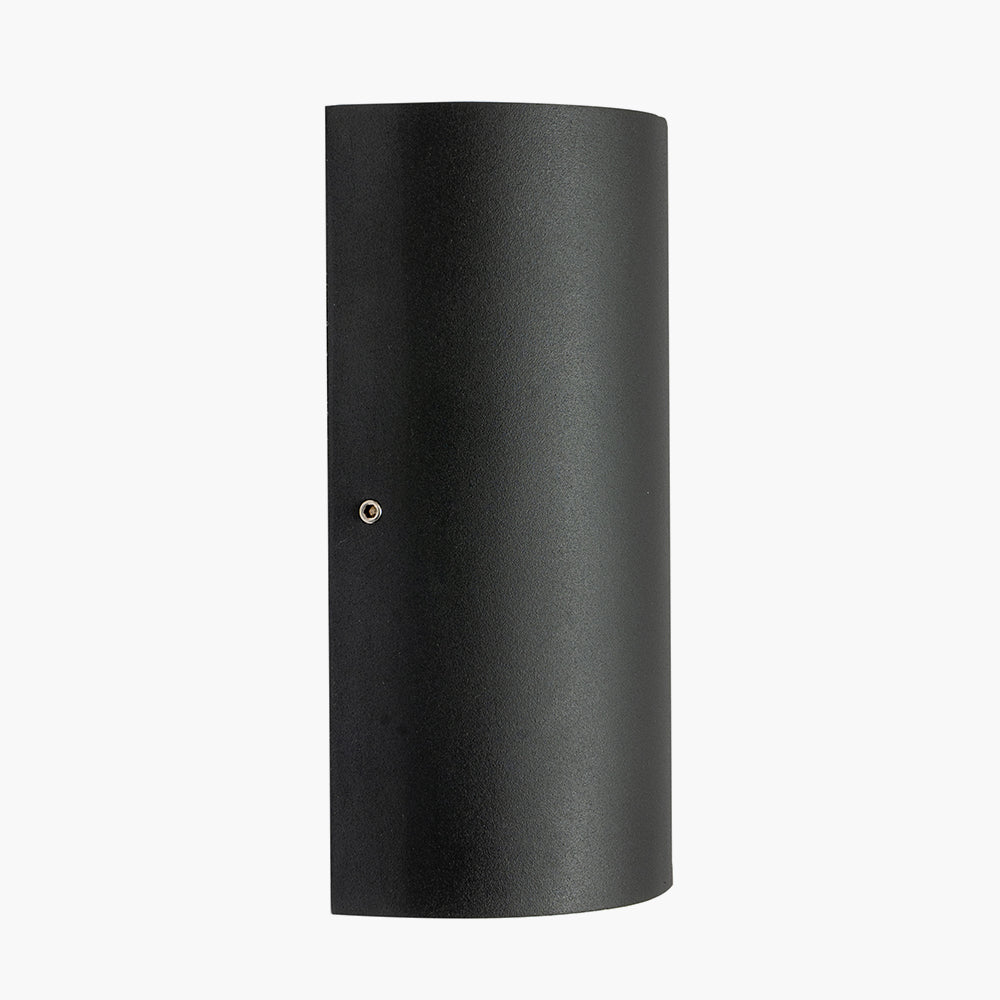 Hydra Dark Grey Metal Rounded Outdoor Dual Wall Light for sale - Woodcock and Cavendish