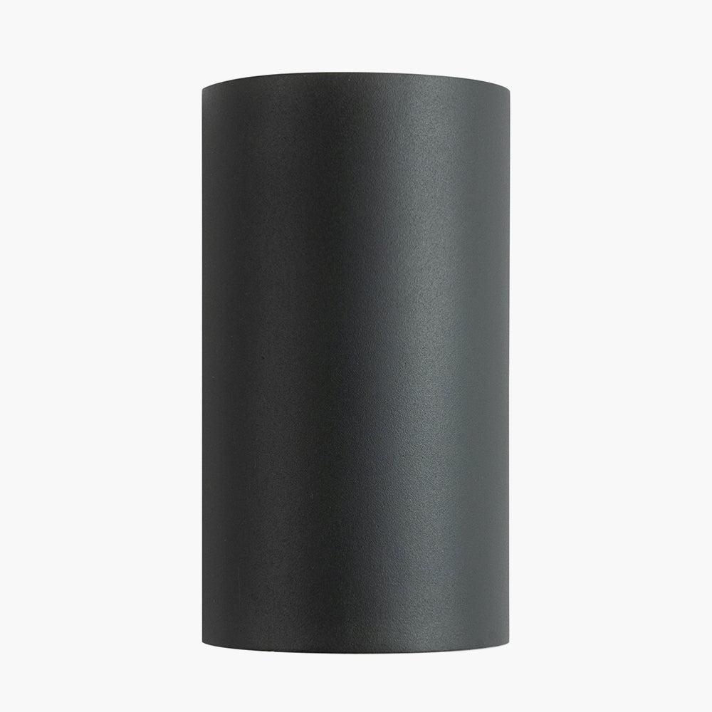 Hydra Dark Grey Metal Rounded Outdoor Dual Wall Light for sale - Woodcock and Cavendish