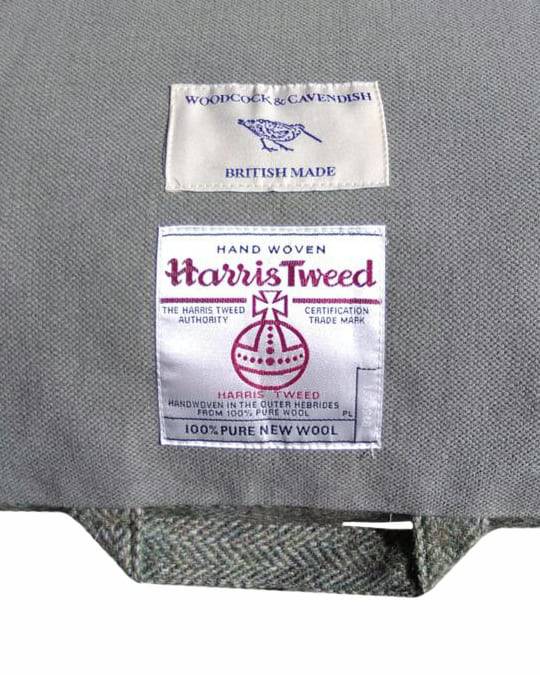 Luxury Pet Bed in Grey Wool Check by Woodcock & Cavendish for sale - Woodcock and Cavendish