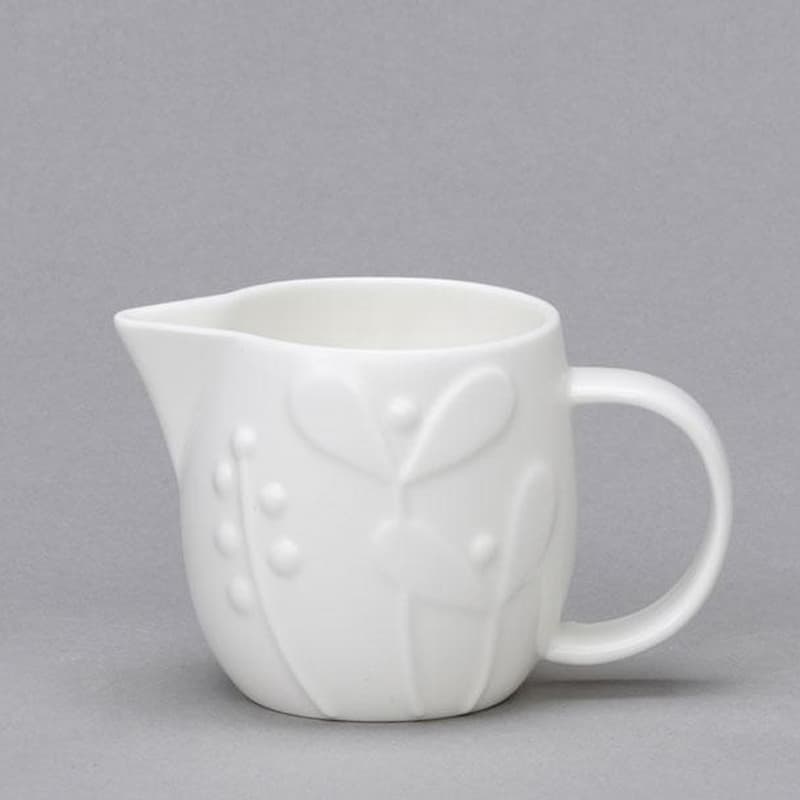 Plum Seedling Small White Bone China Jug for sale - Woodcock and Cavendish