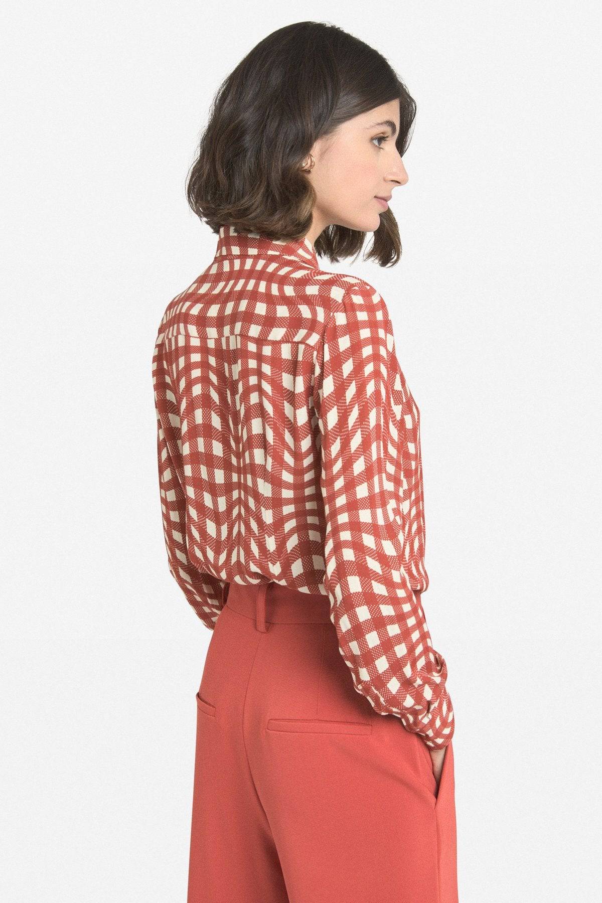 Print Silk Blend Shirt for sale - Woodcock and Cavendish