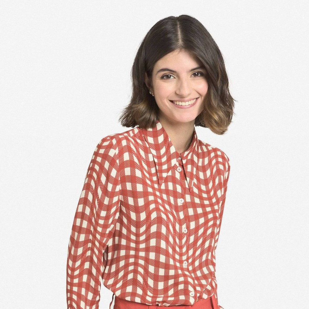 Print Silk Blend Shirt for sale - Woodcock and Cavendish