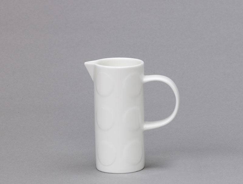 Skinny Spot White Bone China Jug for sale - Woodcock and Cavendish