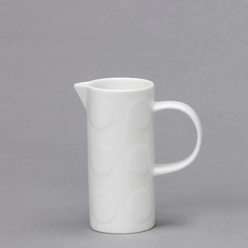 Skinny Spot White Bone China Jug for sale - Woodcock and Cavendish