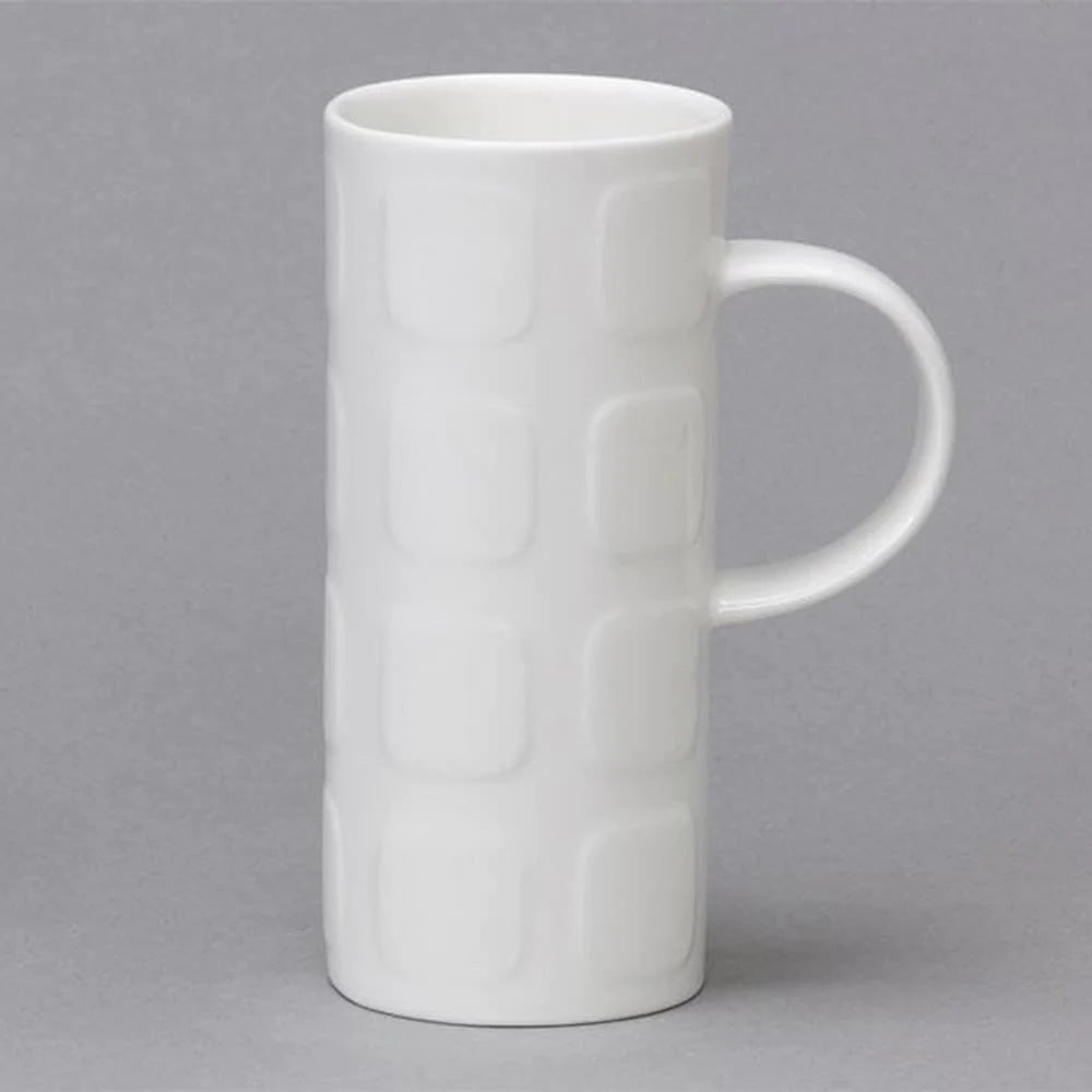 Skinny Square White Bone China Mug for sale - Woodcock and Cavendish