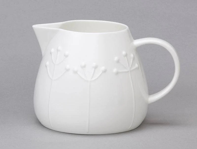 Tulip Extra Large White Bone China Jug for sale - Woodcock and Cavendish