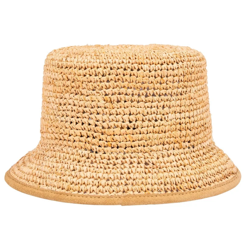 Madagascar Raffia Bucket Hat – Natural | Luxury Handcrafted Sun Hat