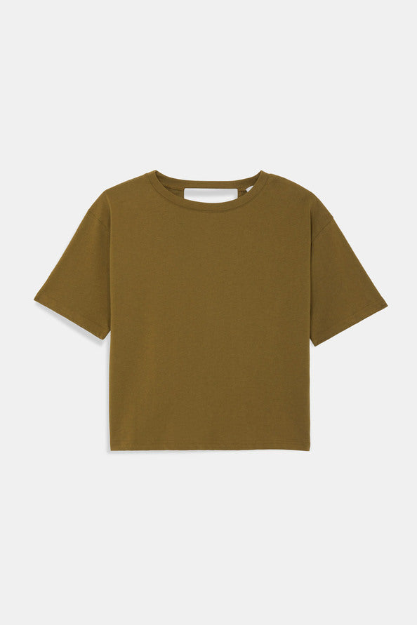 Khaki Open-Back T-Shirt