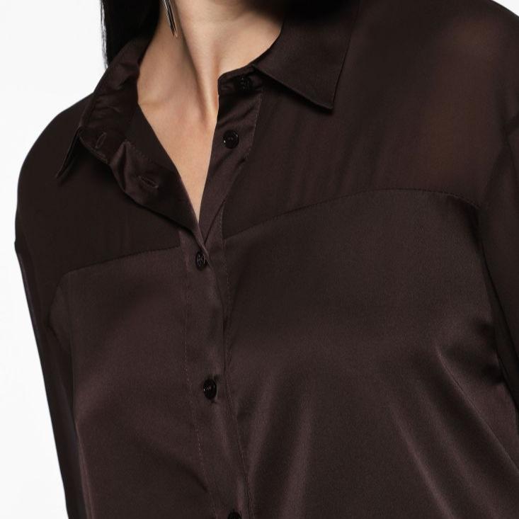 Transparent shirt with buttons