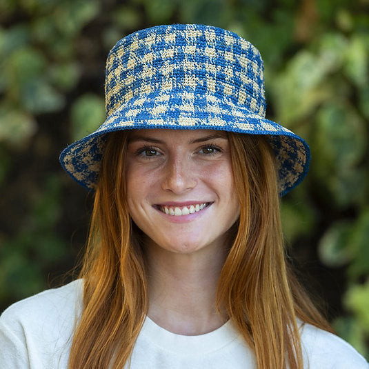 Bob Hat Raphia – Blue | Artisan-Made Raffia Hat